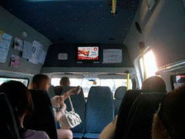 Фото салона маршрутного такси с монитором